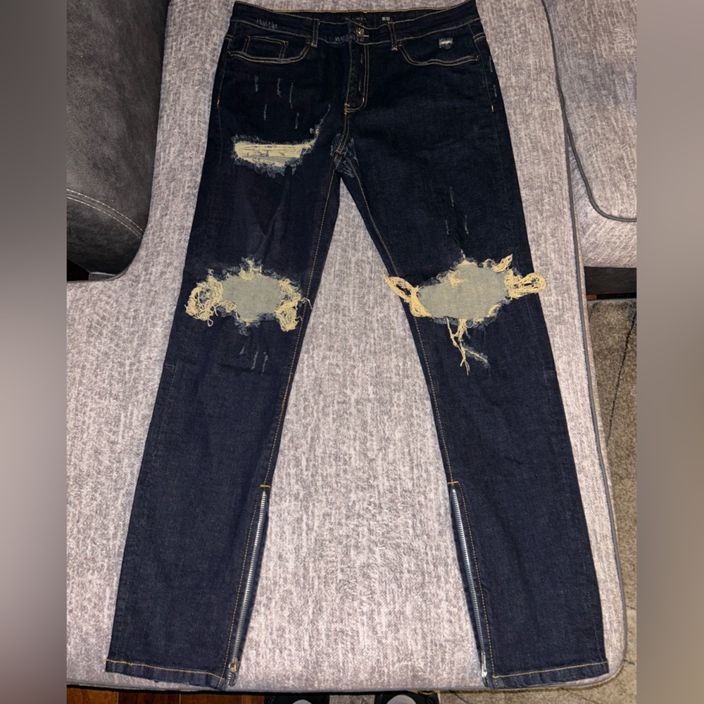 Distressed denim
